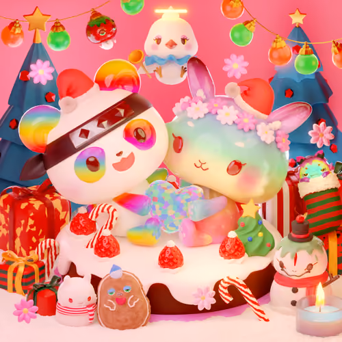 CNPcake #00450 XmasLovers-Leelee Rainbow x Luna Rainbow Flower