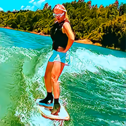 Wakesurfing in Heels #6 by Jennifer Zemp