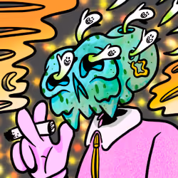 Smoking Skull #039