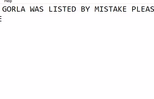 BRO THIS GORILA WAS LISTED BY MISTAKE PLEASE SEND BACK 