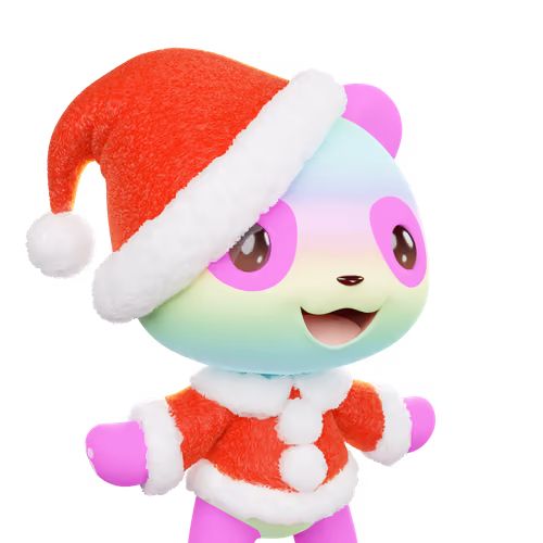 3D LEELEE-Santa-PinkyRainbow-#20503