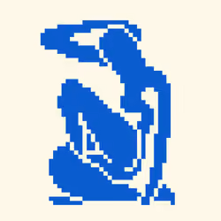 8bit Matisse Blue Nude #4 1/50