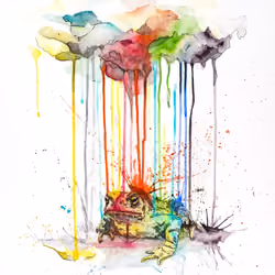 Watercolor Frog