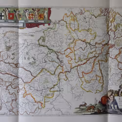 Karte des Rhein / Map of the rhine river 1663