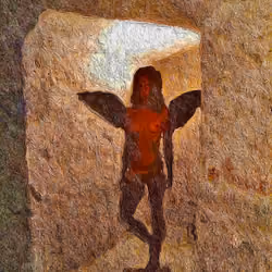 The Damned Nude with Wings