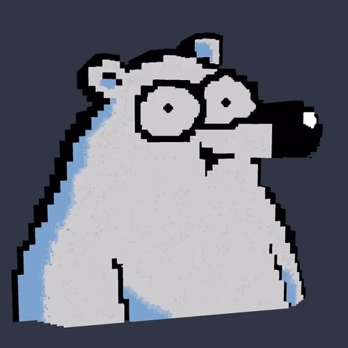Fluffy Polar Bear 3D Voxel