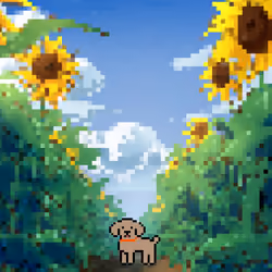 DOG & SUNFLOWERS(LAD PLANNER Nene's GIVEAWAY)