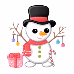 Cute snowman merry christmas
