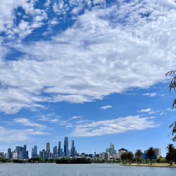 Sky and the melbourne city