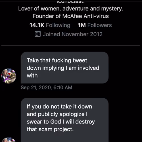 John Mcafee - Destroyer of Scam Projects
