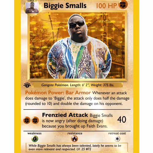 Biggie Smalls - PokeRapper Collectible Card
