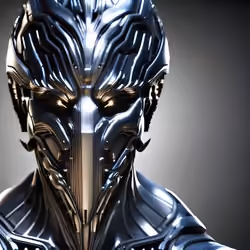 Silver Cyborg Alien  