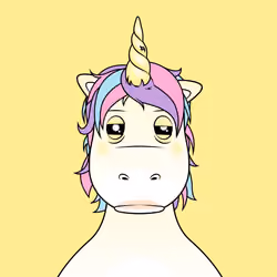 rainbow hair unicorn yellow