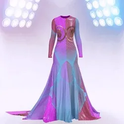 Space Crypto Dress -Magenta