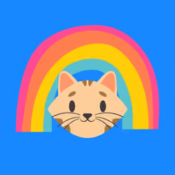 Rainbow Cat - Blue Cat #1