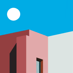 No.04 Pinky Building with Blue sky 