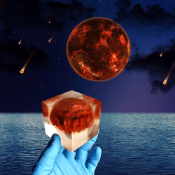 Physcial Crypto Art: RED MOON