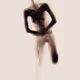 Naked Silhouette Alphabet - Q