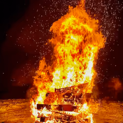 alien in fire