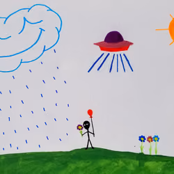 Ninja Holding a Ballon #1