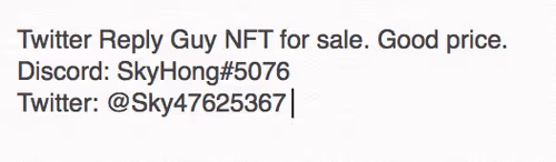 Twitter nft for sale