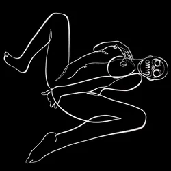T-Square dark sensual one line art #25