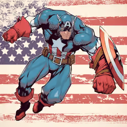 Captain America drawn by Mike Bowden