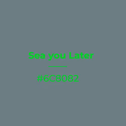 Sea you Later #6c8082