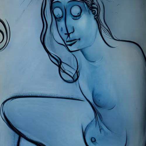 Naked Blue Woman #2