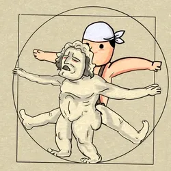 Jumba With Man In Circle Suit