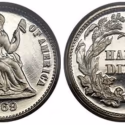1860 Silver Half Dime "Seated Liberty"