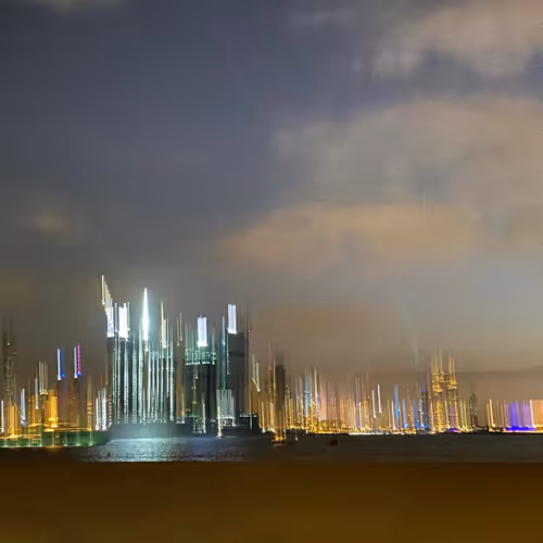 The blur of city life