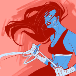 Blue On Red 3