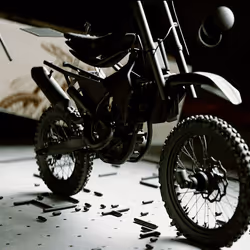 Black Dotted Model-Kit Motorcycle
