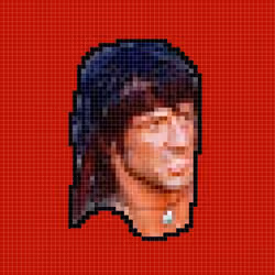 Pixel Stallone #1 of 3 (aka Rambo)