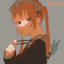 Twin tail girl in maid clothes
