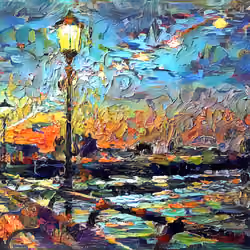 Lantern by the river