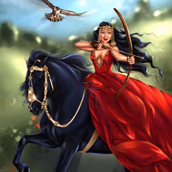 Graceful horsewoman