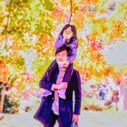 My other half, piggybacking and carrying.