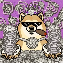 "King Big Doge," Series No. 1, Dogecoin Silver, Pixel Variant