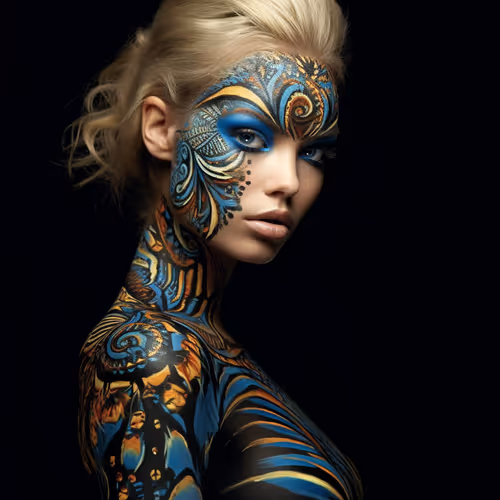 Enchanted Elegance Artistry Blossoming On Human Ca