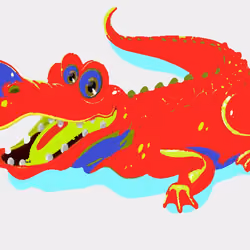 Red crocodile #47