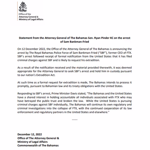 Sam Bankman Fraud Arrest