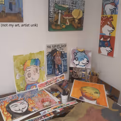 A selection of physical NFT reproductions