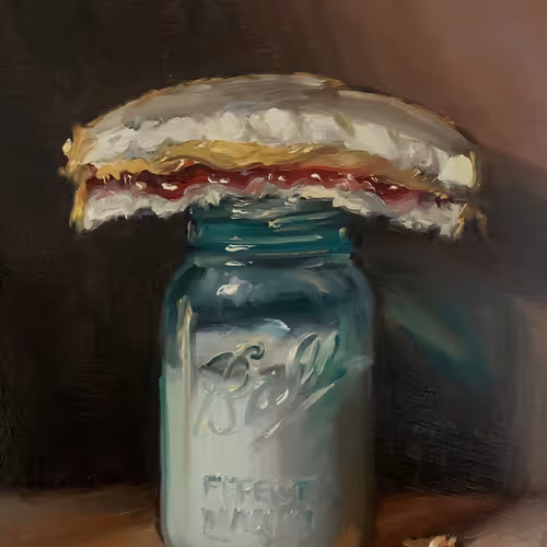 PBJ & Jar of Milk (vintage)