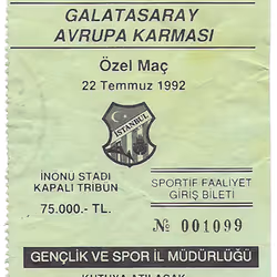 Galatasaray Ticket #40 : Galatasaray - Avrupa Karmasi 92