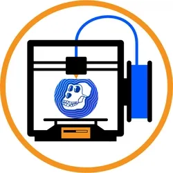 2D Animated 3D Printing Logo - "ApeCoin Logo"