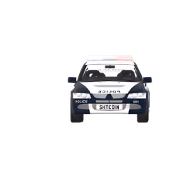 Car 3D Police Licence Plate Shitcoin #1
