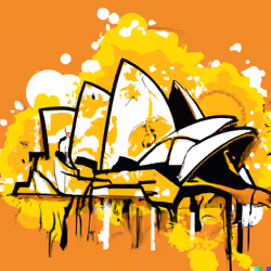 Opera House Sydney on its graffiti... 04