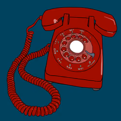 Red 70s Phone